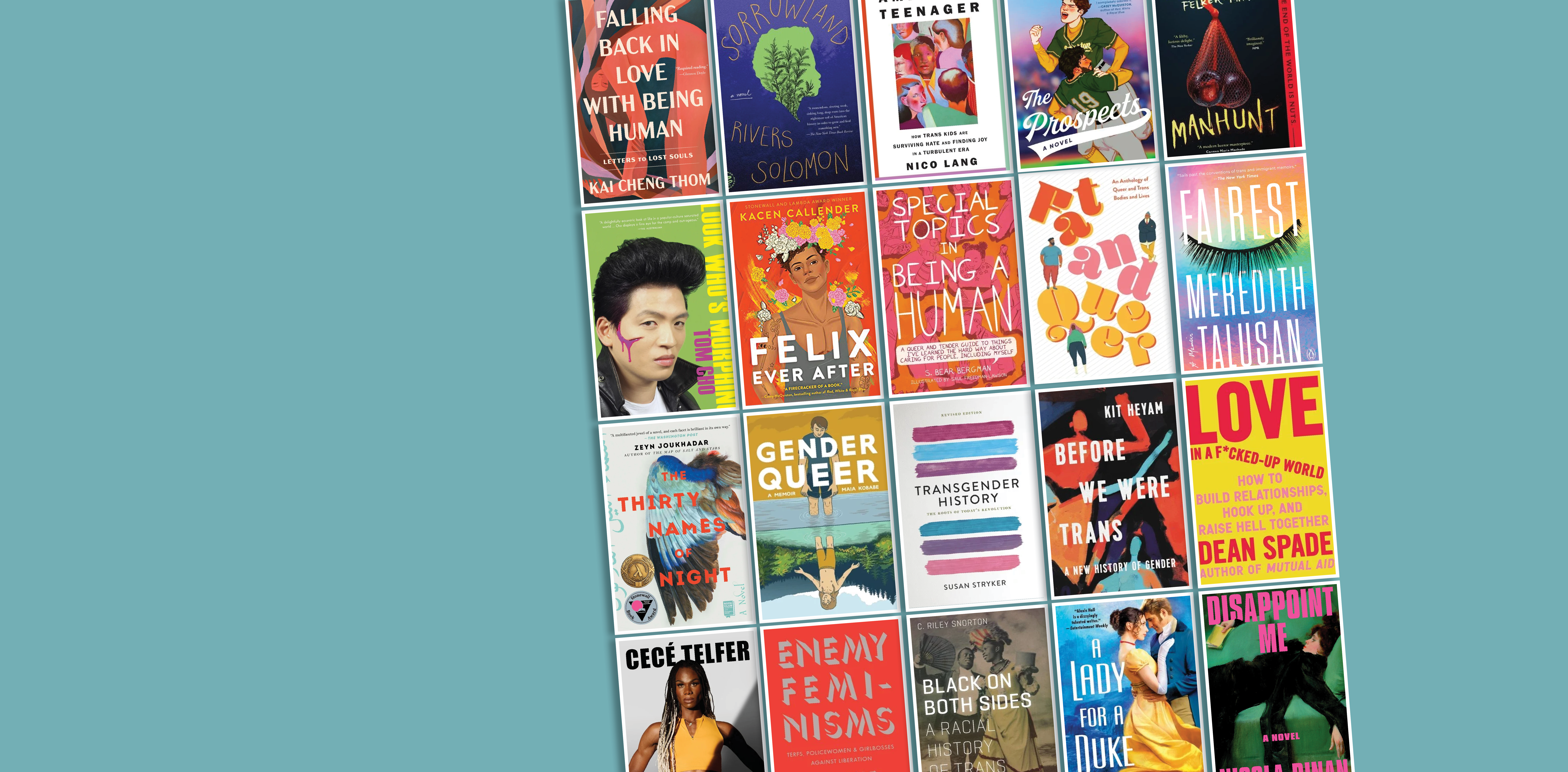 Collage of book covers from AWP’s Picks For Transgender Awareness Week