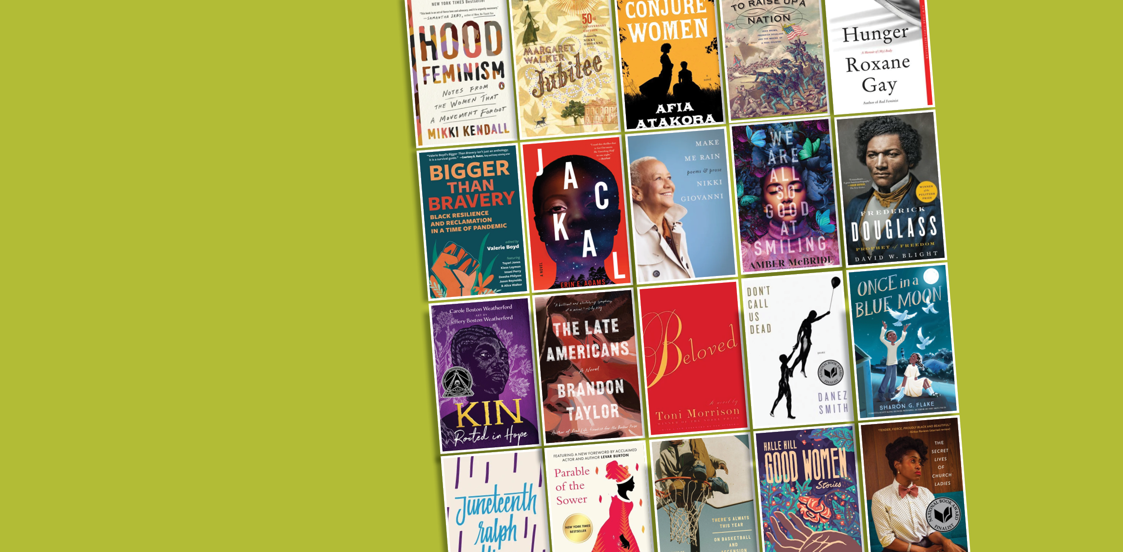 Collage of book covers from AWP Staff Favorites for Black History Month