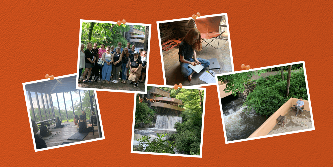 Collage of images from Chatham's writing program
